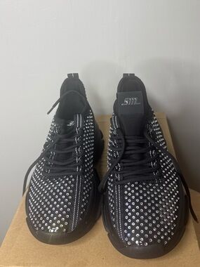 Steve Madden Black Rhinestone Accent Men's Sneakers